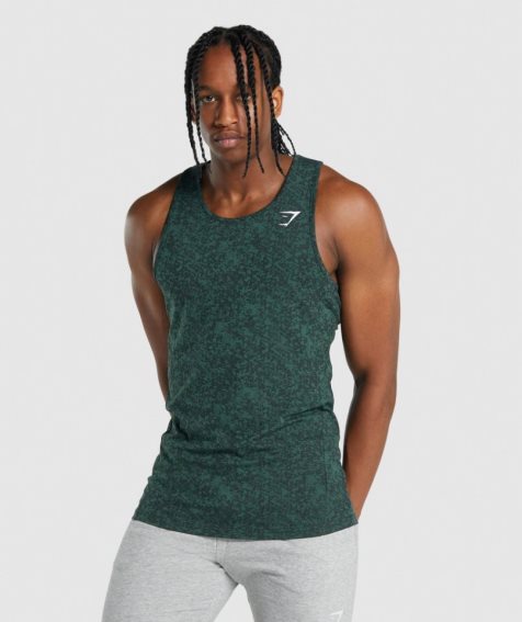 Men's Gymshark Critical 2.0 Tanks Dark Green | NZ 0EJLHK